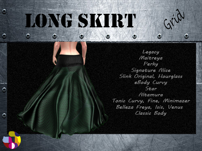 Grid - Long skirt
