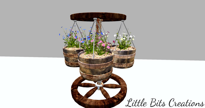 LBC-Wheel Flower Pots