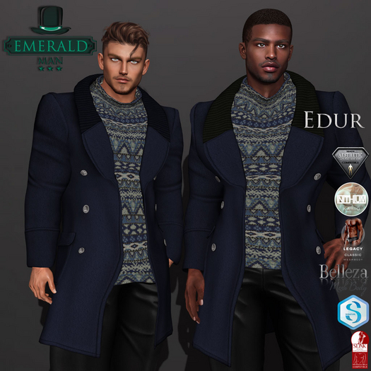 Edur Coat Navy v2