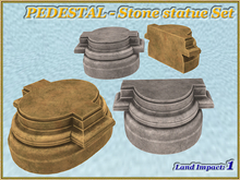 PEDESTAL - Stone statue Set (1 LI) (Full perm)