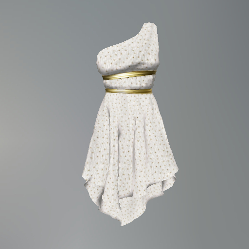 Gold Dots Slink Chiton Dress