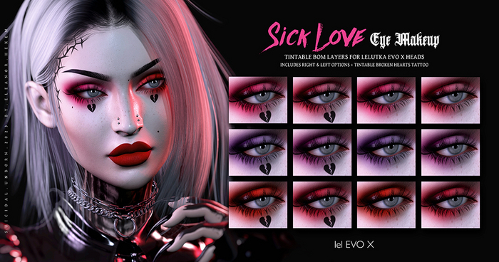-SU!- Sick Love Eye Makeup -Lelutka Evo X-