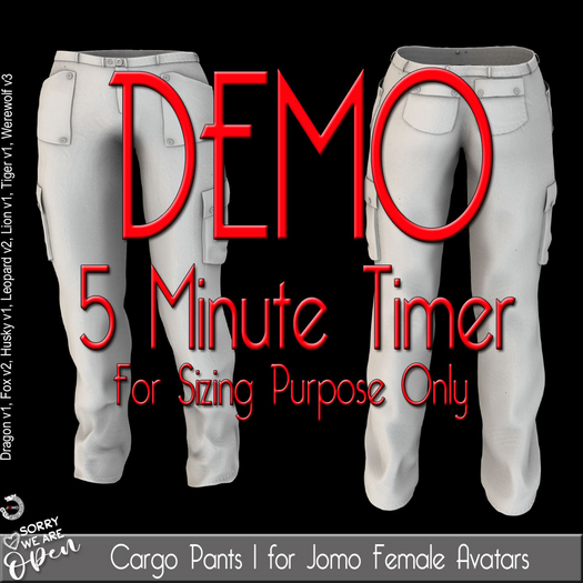 DEMO SWO Cargo Pants 1 for Jomo Female Avatars