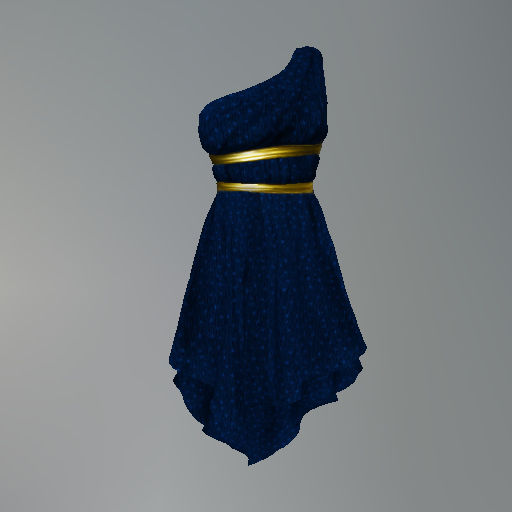 Blue Tonal Dots Belleza Chiton Dress