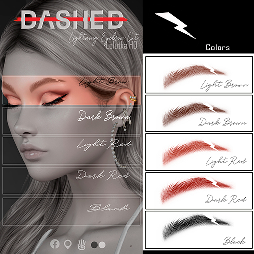DASHED -  Lightning Eyebrows Cutted HD - HUD