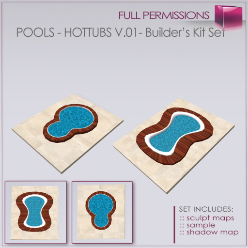 Full Perm 2 SCULPTED POOL - HOTTUB - Swimming Pool - Hot tub - FULL PERM with animated water