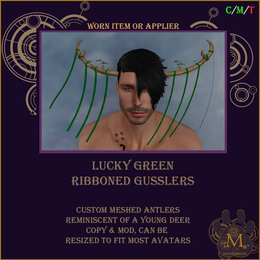 *M* Lucky Green Ribboned Guslers