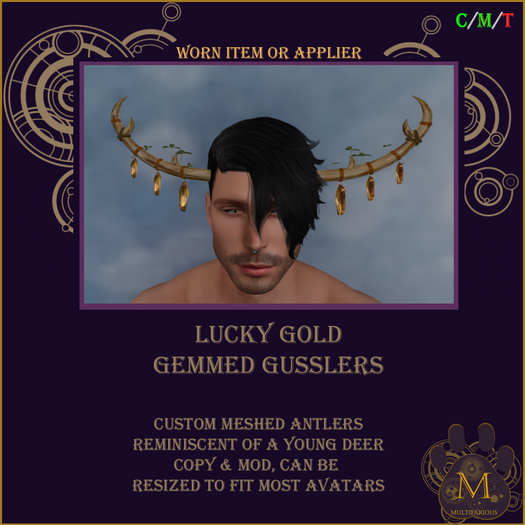 *M* Lucky Gold Gemmed Guslers