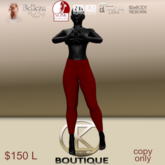 Slim High Waist Leggings Red