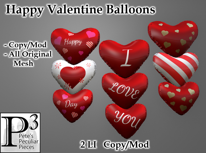 [P3] - Happy Valentine Balloons