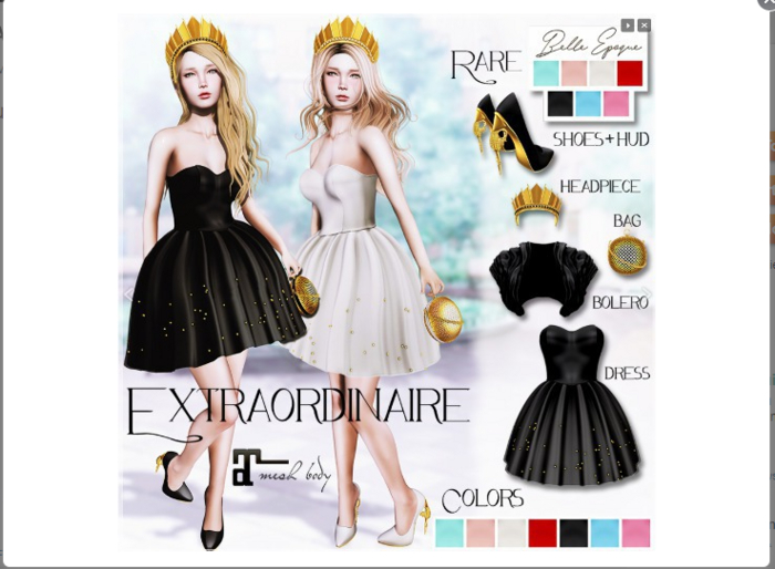 Belle Epoque { Extraordinaire } Headpiece Sky (Box)