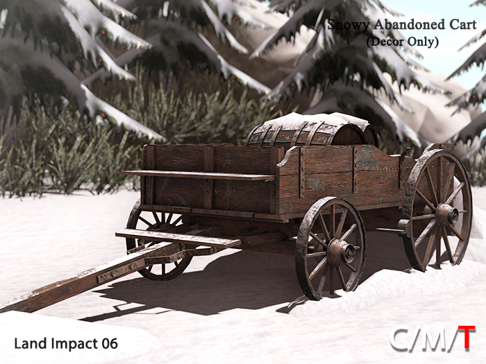 "Killer's" Snowy Abandoned Cart (Decor Only)