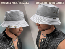 [7/11] Bucket Hat - White Leather