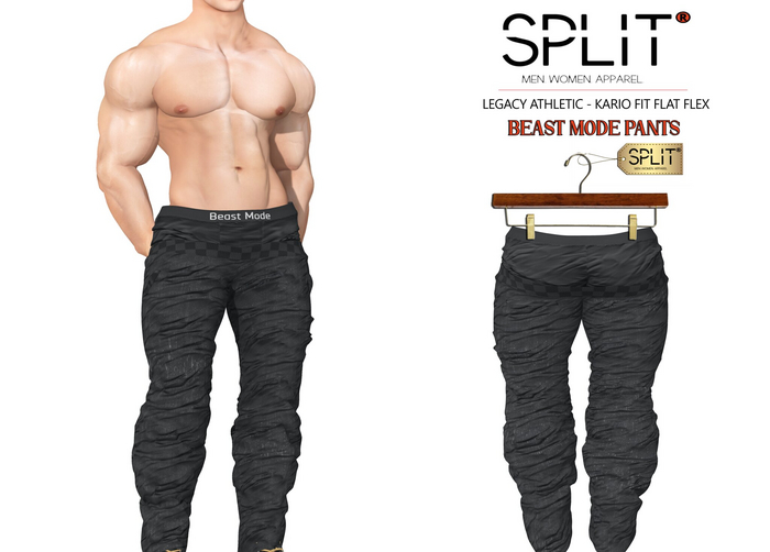 SPLIT APPAREL - Beast Mode Pants Black/Black