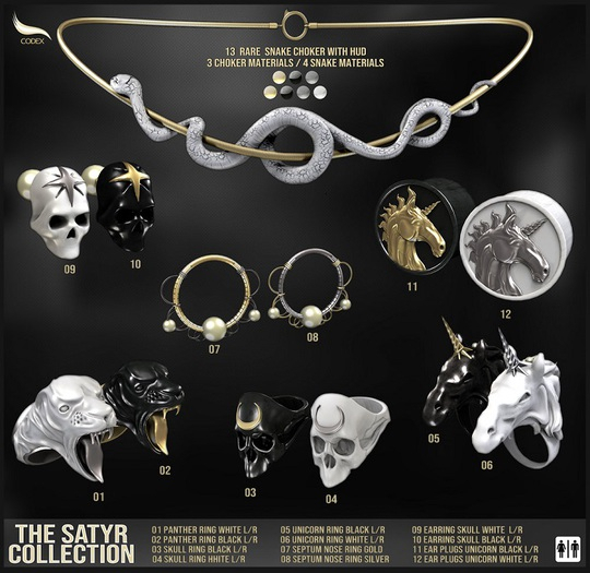 09 CODEX_EARRING SKULL WHITE