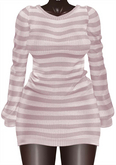 Kaithleen's Striped Woolen Dress - Poudre