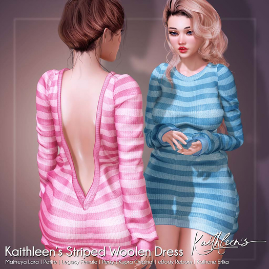 Kaithleen's Striped Woolen Dress - Fatpack