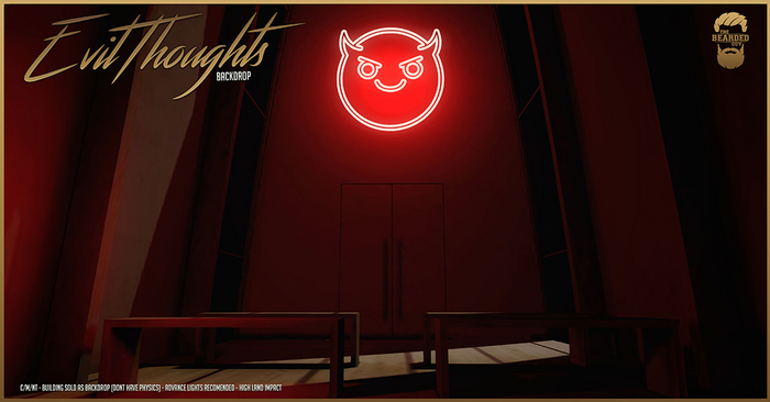 Evil Thoughts Backdrop - The Bearded Guy