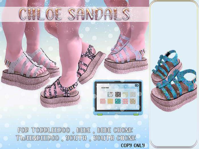 Sleepy. Chloe Sandals  Turquoise