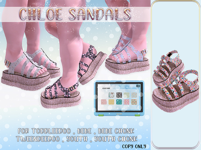 Sleepy. Chloe Sandals Colorful