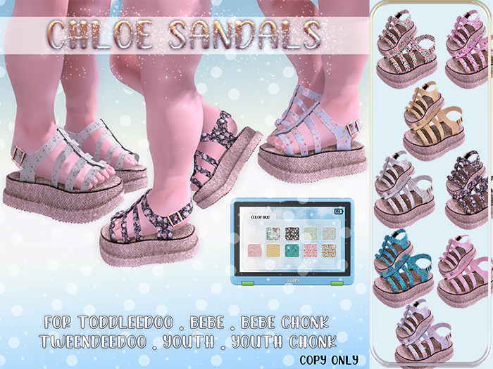 Sleepy. Chloe Sandals FATPACK