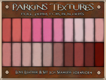 Parkins Textures - Love Leather B Set - 20x Full Perm Seamless 1024 - Fabric, Valentine, Red, Pink, Peach, Brown, Cloth