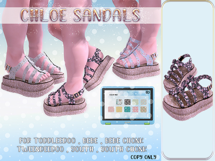 Sleepy. Chloe Sandals Roses