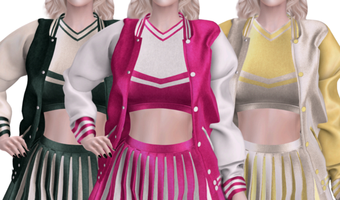 [SHOPLIFTER] - Varsity Jacket & Cheerio Uniform SET1