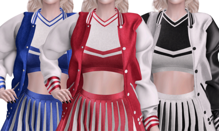 [SHOPLIFTER] - Varsity Jacket & Cheerio Uniform SET2