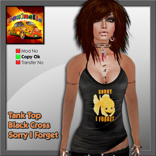 Coxi - Top Black Back Cross Sorry I Forget