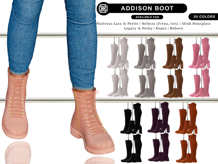 Addams - Addison - Womens Boots Set #FATPACK