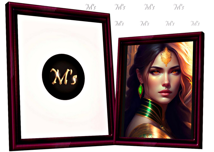 M's - Photo frame - in burgundy