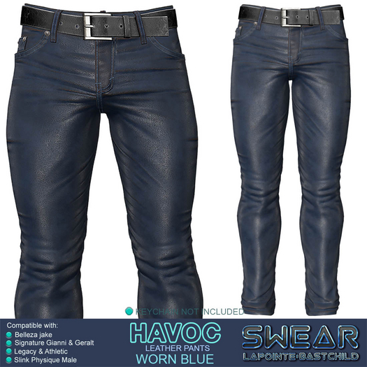 L&B - Leather Pants - Havoc Worn Blue