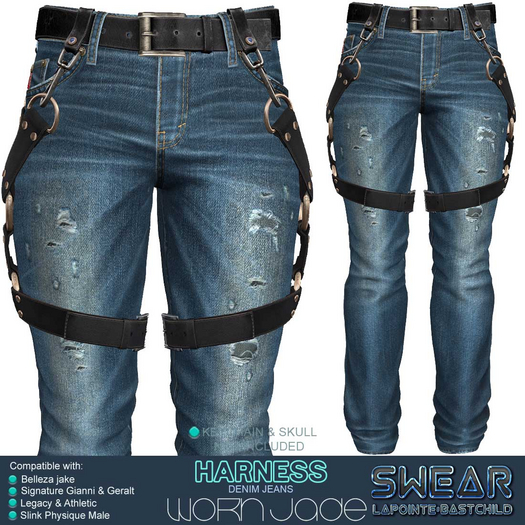Jeans Harness WORN JADE