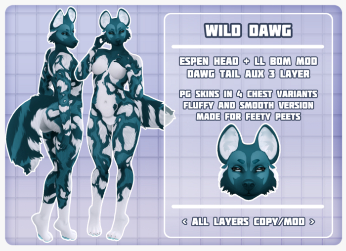 :: wickedpup :: WILD DAWG // TEAL // ESPEN + BOM