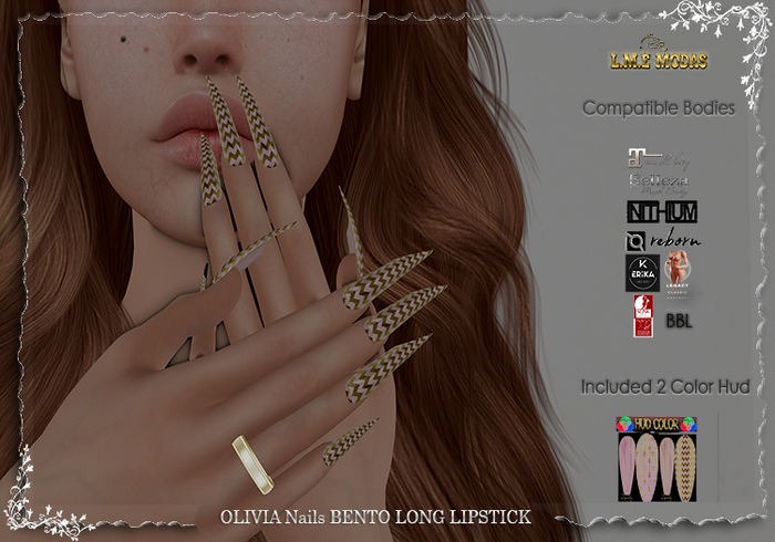 {L.M.E}OLIVIA Nails BENTO LONG LIPSTICK#42