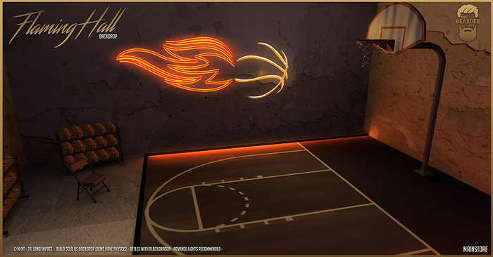Flaming Ball Backdrop - The Bearded Guy