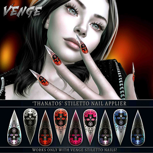 VENGE - Stiletto Nail Applier - 'Thanatos'