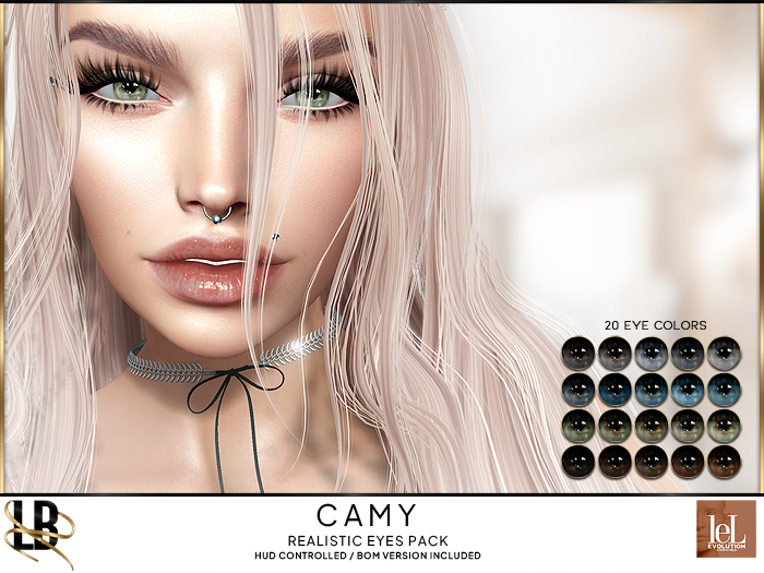 LB - Camy Realistic Eyes Pack (Lelutka Evo / BOM)