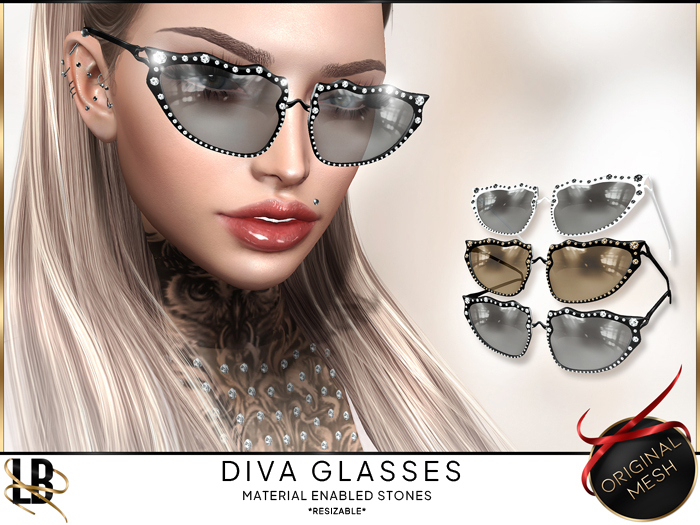 LB - Diva Glasses DOLLARBIE *Material Enabled Stones*