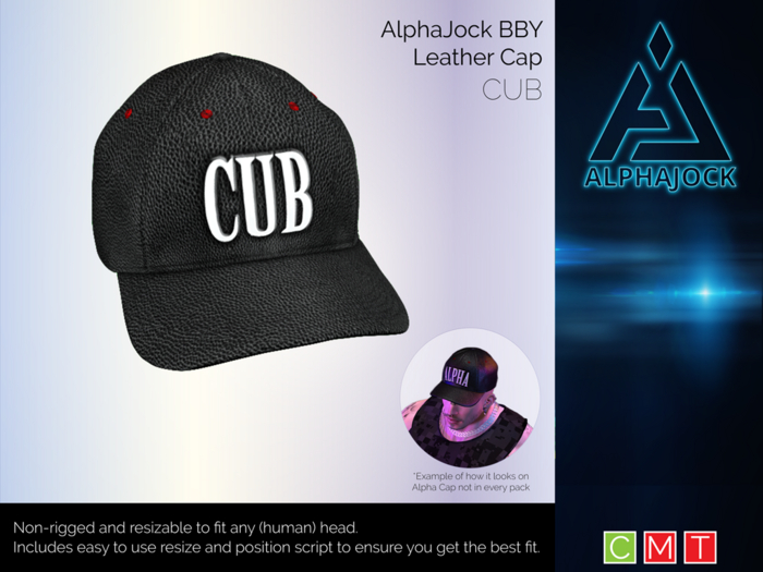 [AlphaJock] BBY Leather Cap - CUB
