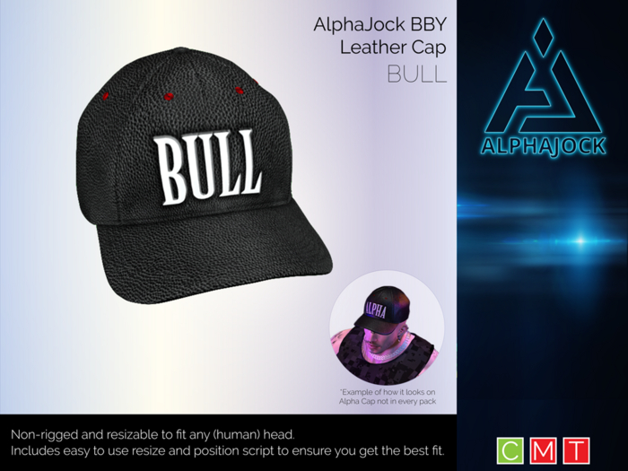 [AlphaJock] BBY Leather Cap - BULL