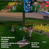 Garden set animated water pump /bees/watering can-Box=57