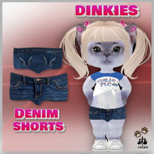 !!!CHARM Dinkies Denim shorts