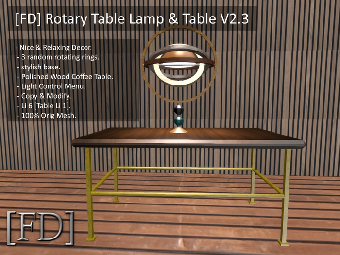 [FD] Rotary Table Lamp & Table V2.3
