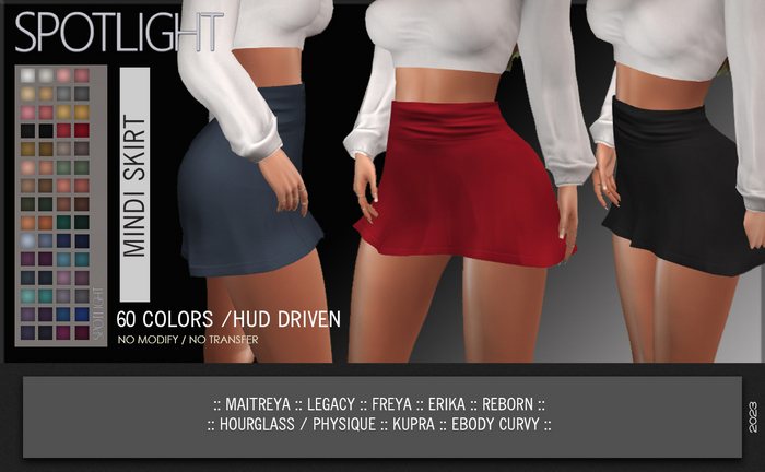 SPOTLIGHT - MINDI SKIRT (DEMO Available In-World) 