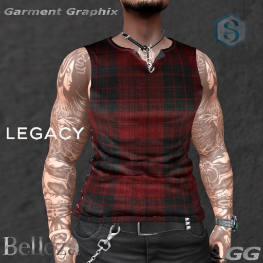 *GG - Red Plaid Laced Vest