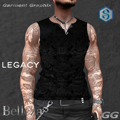 *GG - Black Gothic Laced Vest