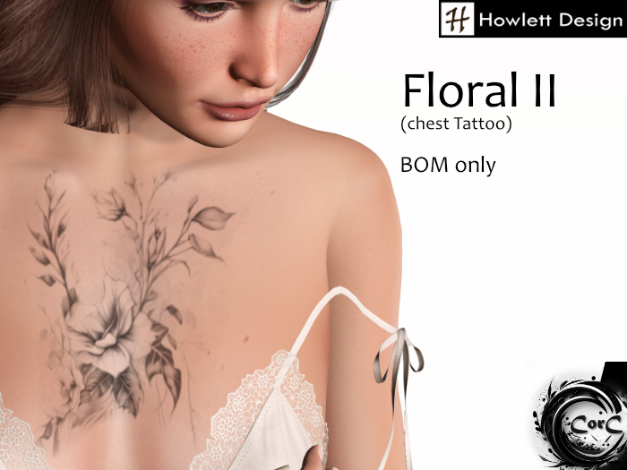 [HDesign] Floral II (Chest Tattoo)