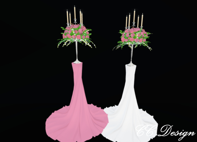 *CC* Wedding Pillar With Candle Palevioletred